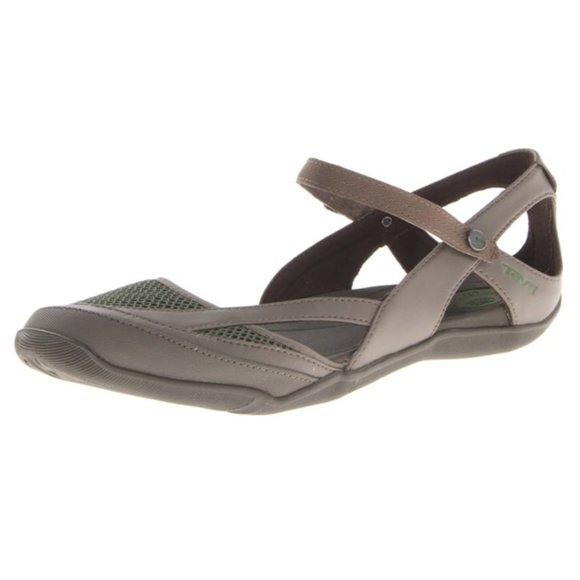 Teva Northwater Mary Jane Sandals - Taupe and Green - Picture 1 of 9